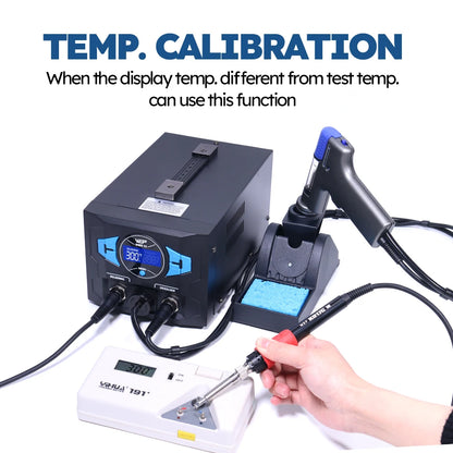 WEP 948D-III Desoldering Soldering Station 2-in-1 ESD Safe Soldering Iron 110W Fast-Heating Desoldering Suction Tin Gun 2024