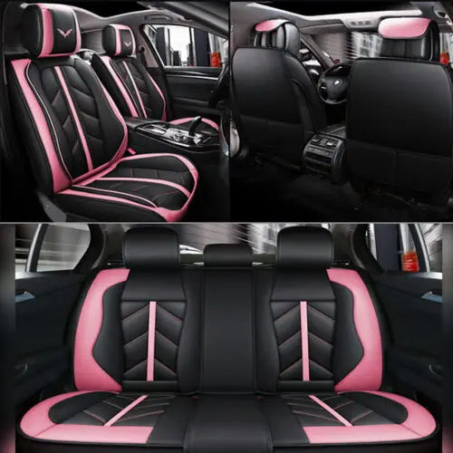 Full Set Waterproof PU Leather Seat Cushion Covers for Toyota 5 Car Seat Covers