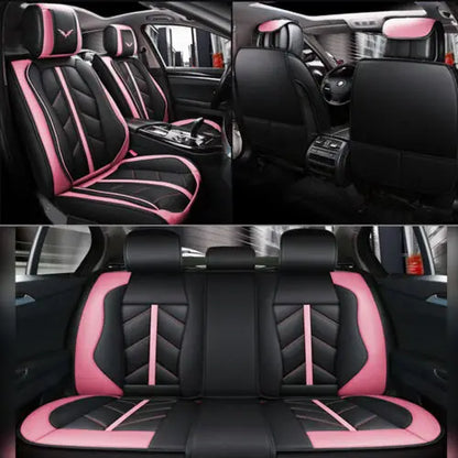 Full Set Waterproof PU Leather Seat Cushion Covers for Toyota 5 Car Seat Covers