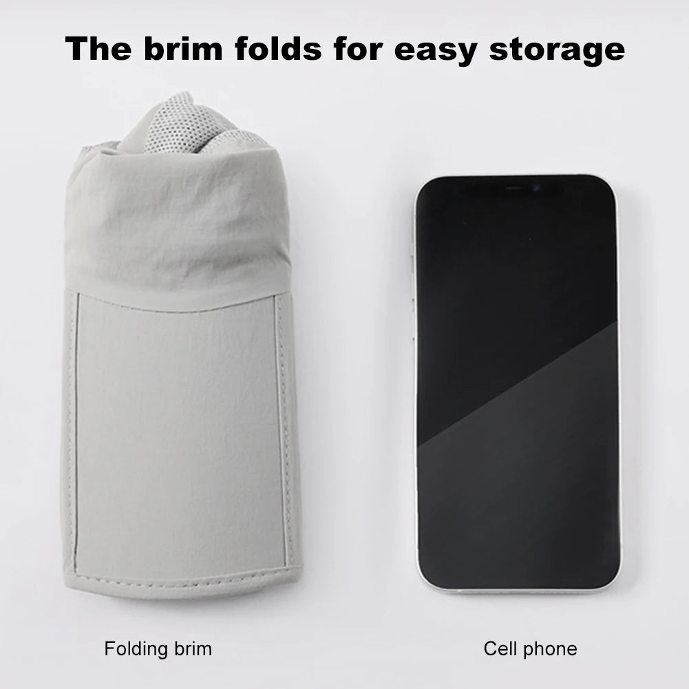 Unisex Outdoor Fishing Hat UV Protection Removable Sunshade Hat Breathable Ear Neck Cover Caps Quick Drying for Riding Fishing