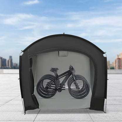 Outdoor Waterproof Bike Tent Bike Storage Shed 210D Oxford Fiberglass Mountain Bikes Storage Freestanding Travel Bike Tent