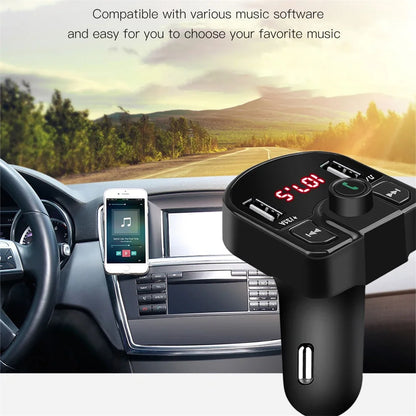 Bluetooth 4.2 Car FM Transmitter Wireless Handsfree Car Radio Modulator MP3 Player 3.1A Dual USB Quick Charger Adapter For Car