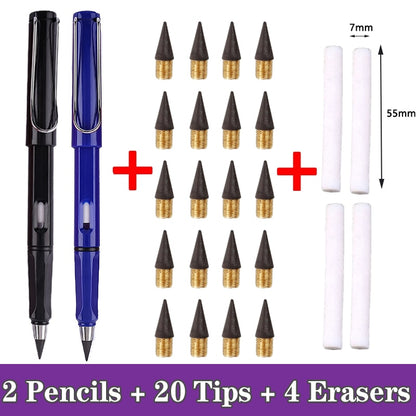 26 Pcs/Set Eternal Pencil Art Sketch Color Kawaii Infinity Pencils No Sharpening for Girl School Supplies Stationery Gifts Pens