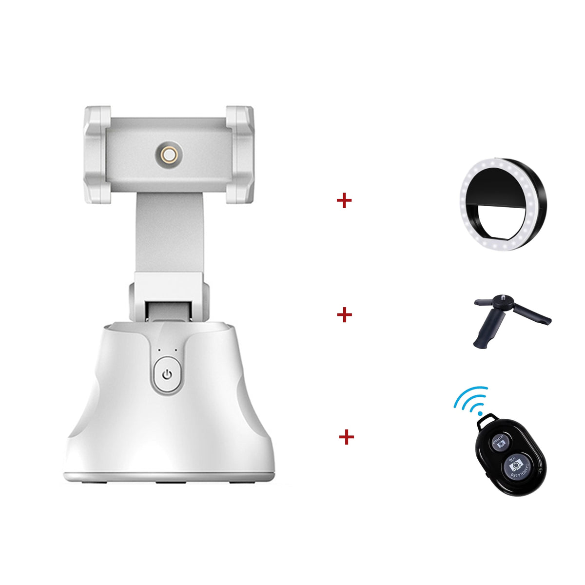 Portable All-in-one Auto Smart Shooting Selfie Stick ,  360 Rotation Auto Face Tracking Object Tracking vlog Camera Phone Holder