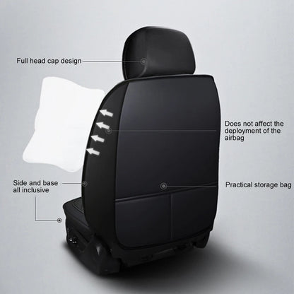 AUTO PLUS Universal Leather Car Seat Covers Fit For Sedan SUV Pick-Up Truck 11Pcs 5 Seats Full Surrounded Car Seat Protector