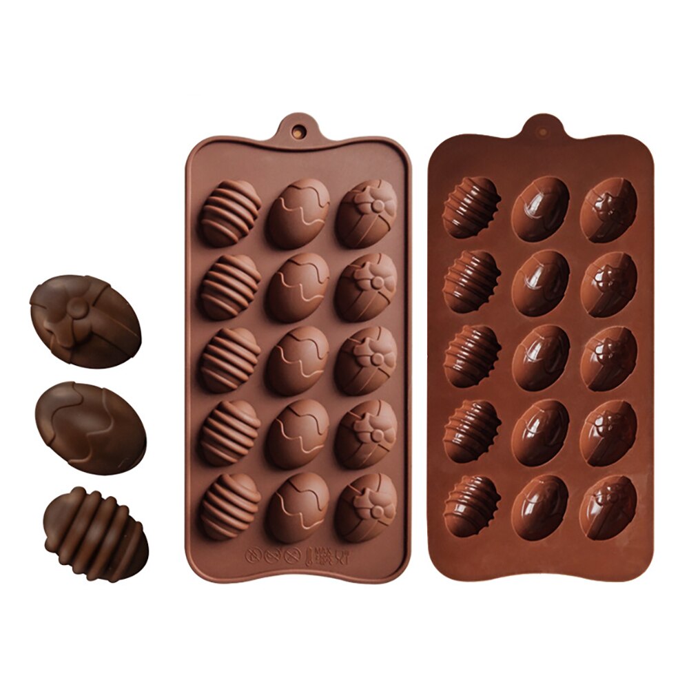 15 Holes Easter Eggs Chocolate Molds Silicone Cake Molds Bakeware DIY Handmade Baking Dish Party Supplies Kitchen Cake Tools