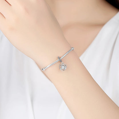 Original 925 Sterling Silver Charms Love Anniversary Birthday Pendant Beads Fit Pandora Bracelets Necklaces Women DIY Jewelry