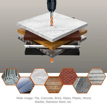 STONEGO 1PC/5PCS Multifunctional Drill Bits Ceramic Wall Tile Marble Glass Punching Hole Saw Drilling Bits 6mm/8mm/10mm/12mm