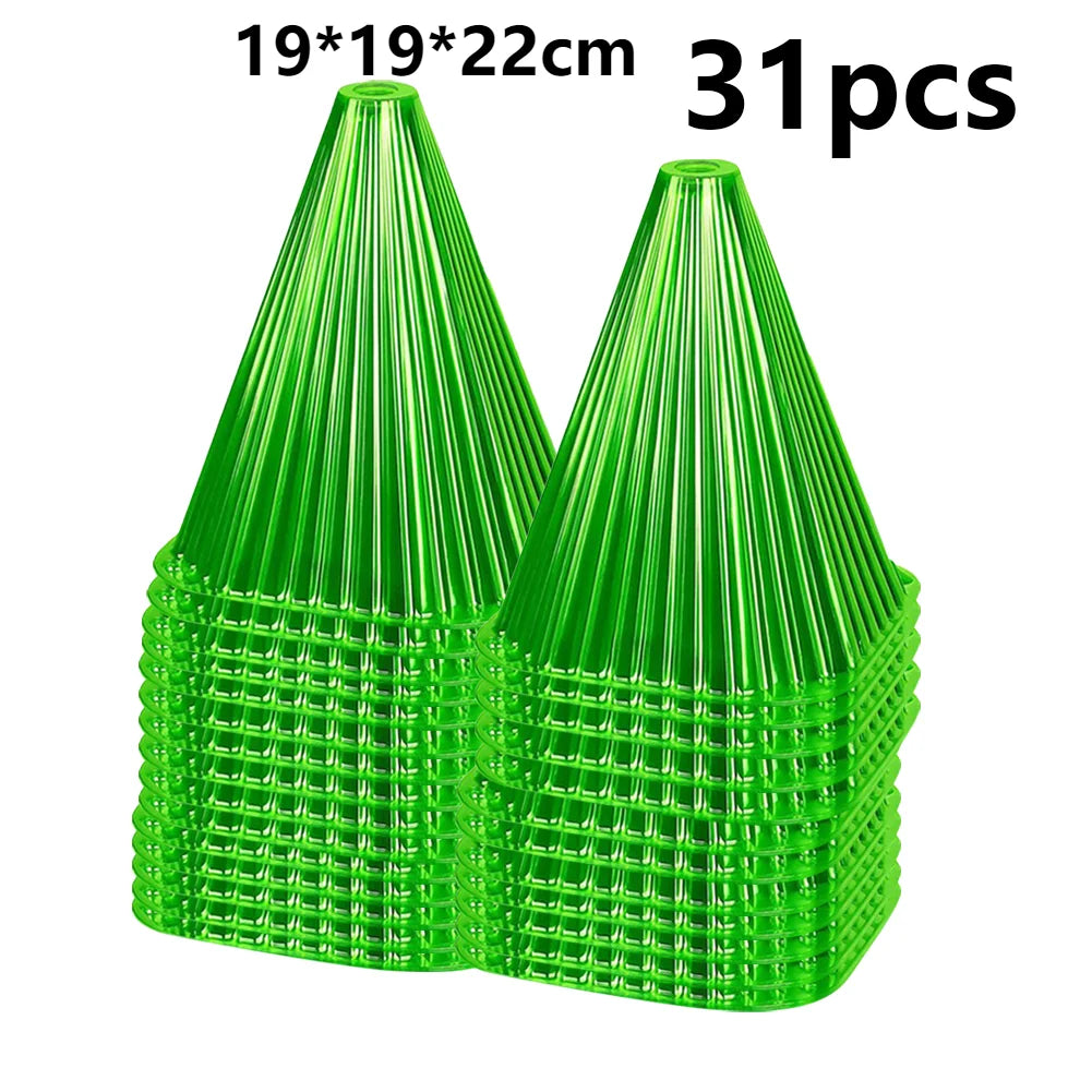 5-31PCS Green Garden Cloches Against Snails/weather Influences For Plant Care And Protection Effective Plant Protection Covers