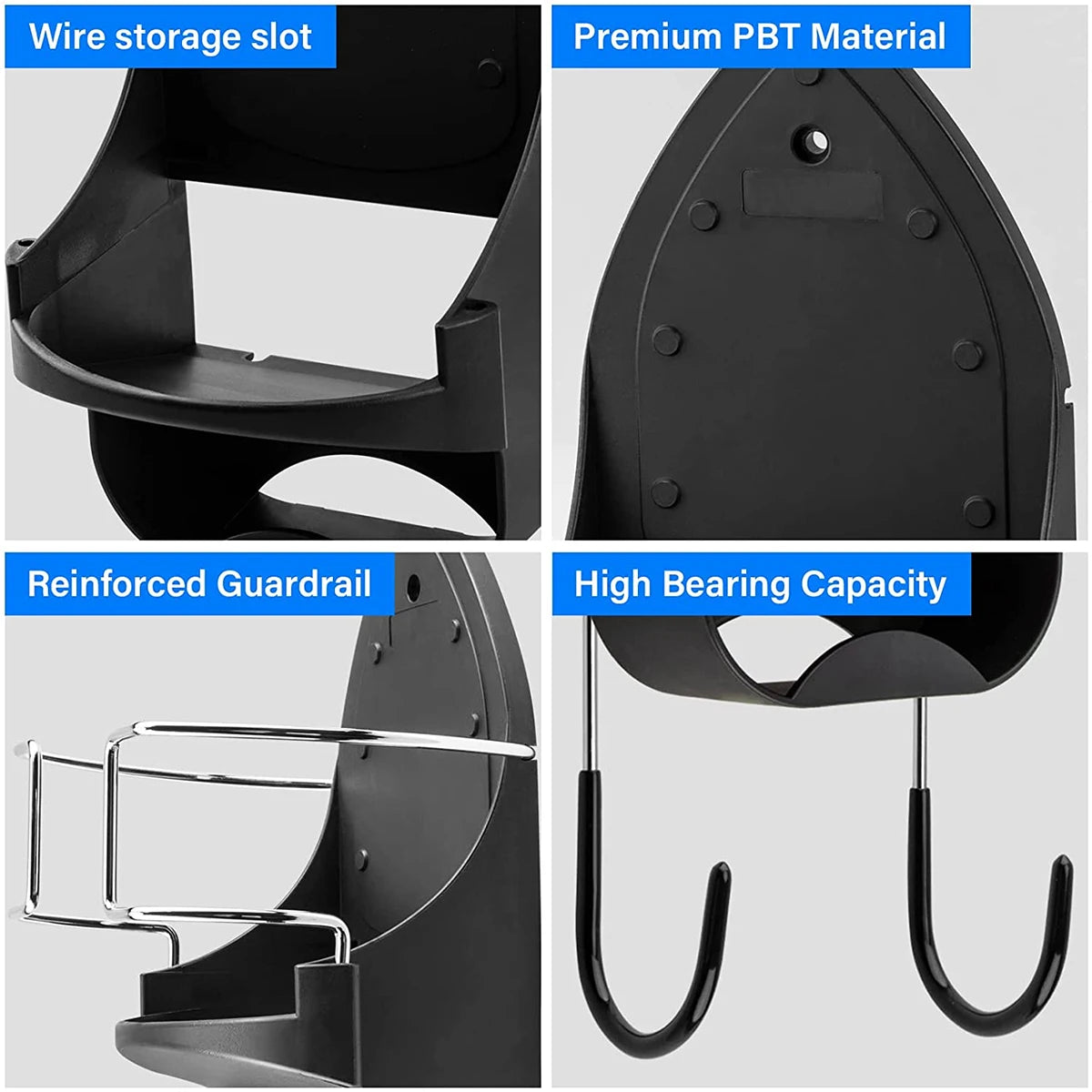 Ironing Board Hanger Wall Mount Electric Iron Holder Ironing Board Storage Organizer Hanging Accessories for Laundry Rooms
