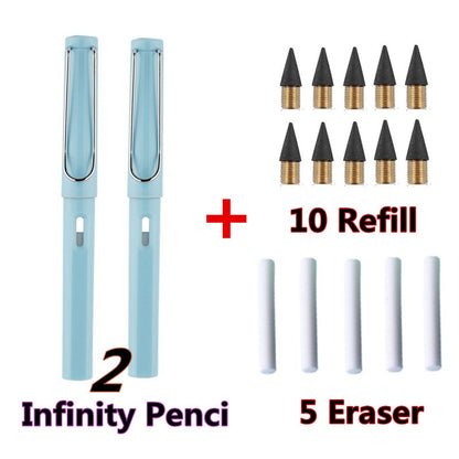 Children's Infinity Pencil Cheap School Supplies Cute Korean Stationery Free Shipping Item HB 0.5mm Mechanical Eternal Pencil
