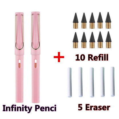 Children's Infinity Pencil Cheap School Supplies Cute Korean Stationery Free Shipping Item HB 0.5mm Mechanical Eternal Pencil