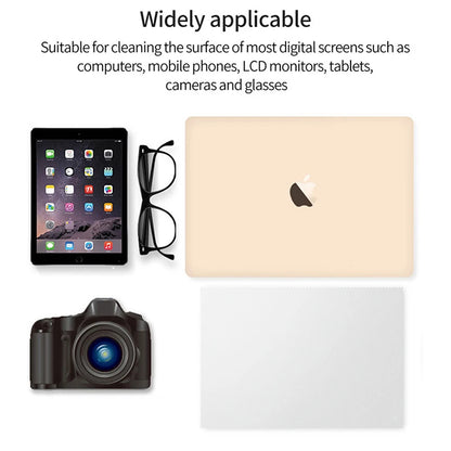 1pc Microfiber Notebook Cleaning Cloth Keyboard Dust Proof Film Laptop Screen Protecting For MacBook Pro Air 13/14/15/16 Inch