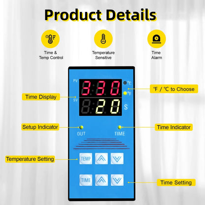 Hat Heat Press Machine 110V Heat Sublimation Press Heat Transfer Hat Press with Digital Timer, Temperature Control