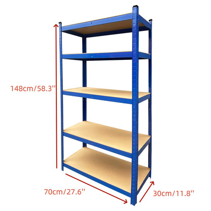 5-Tier Utility Shelves,Garage Storage Shelving,Metal Storage Shelves,Adjustable Shelving Units,Boltless Assembly,Load 875kg
