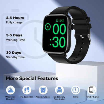 AI Voice Assistant Smart Watch for Men/ Women, 1.9'' HD Screen Activity Tracker with Bluetooth Call/ Remote Photo/ Sleep Mointor