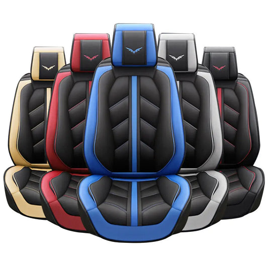 Full Set Waterproof PU Leather Seat Cushion Covers for Toyota 5 Car Seat Covers