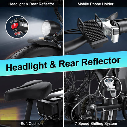 ZEEGR F1 pro 48V 2000W Dual Motor Ebike | 35MPH Speed | 160Miles Range | High-Power Electric Bicycle