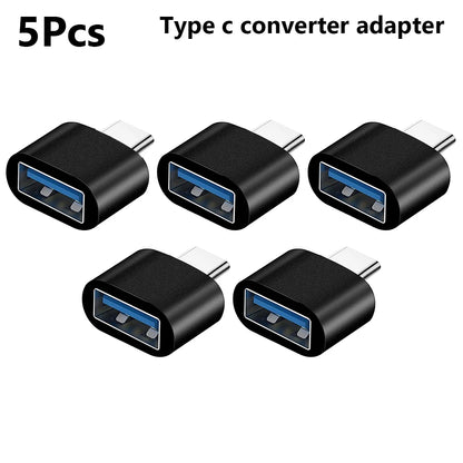 5/10pcs OTG Android Type-c To Micro USB Type C To Usb 3.0 Female Adapter Universal Mobile Phone Data Line Charging Converter