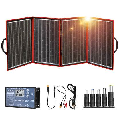 Dokio 18V/36V 200W Portable Solar Panel Set Flexible Foldble Solar Panel usb Solar Kit For Boats/Out-door Camping Charge 12V