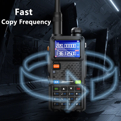 Baofeng 5RM Walkie Talkie UV-5RM Six-Band AM /FM VHF/UHF Ham Radio 999CH NOAA Wireless Copy Frequency Long Range Two Way Radios