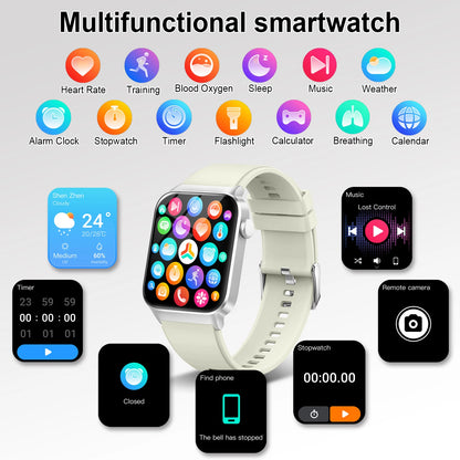 Smart Watch, 1.85" Smartwatch (Answer/Make Call), IP68 Waterproof Fitness Tracker, 100+ Sport Modes, Heart Rate and Sleep Monito