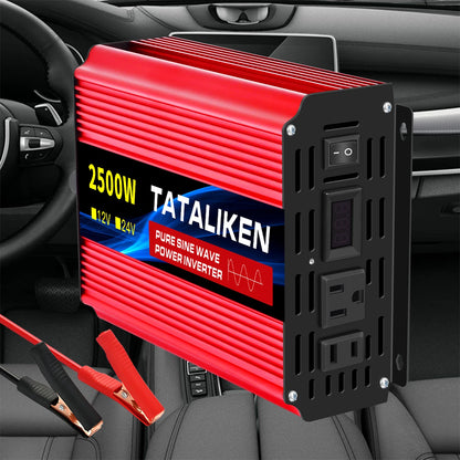 US Socket DC12V To AC 110V 60HZ Pure Sine Wave Inverter Car Power 1000W-10000W Voltage Portable Converter with LED