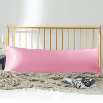 Ntbay Cool and Smooth Satin Long Body Pillowcase with Envelope Closure, Super Soft Body Pillow Cover for Hair and Skin
