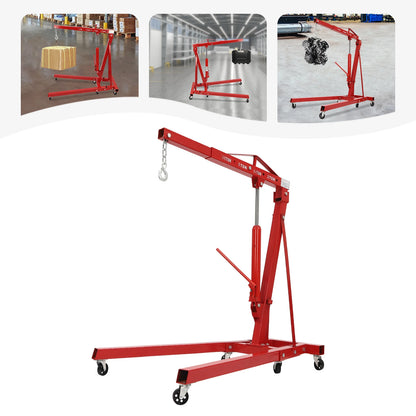 Engine Hanger Engine Crane Hydraulic Car Crane 2T Ton Folding Mobile Crane Auto Maintenance Tool