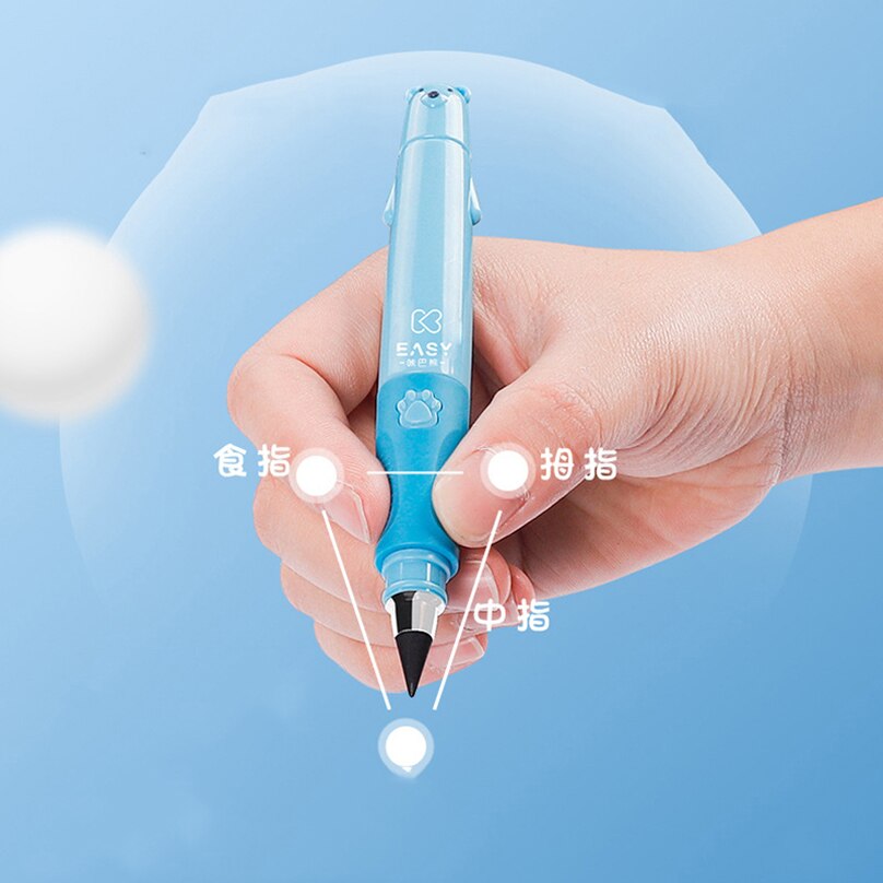 Cute Kids Infinity Pencil Lapiz Infinito Stationery Art Supplies No Ink Magic Pencil lapiz Kawaii Positive Posture Writing Pen