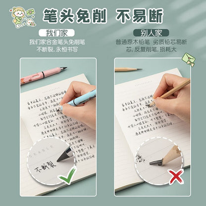 Infinity Pencil with Rabbit Pattern Cheap Cute Pencils for Kids Kawaii Stationery School Supplies Novelty Gifts