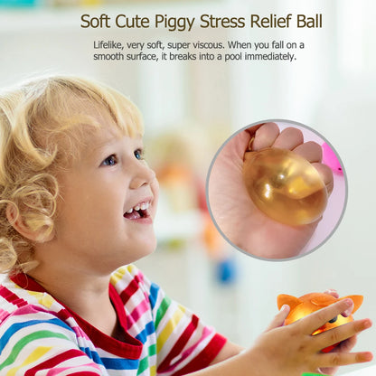 Water Pig Ball Toy Anti Stress Squishy Squeeze Pig Children Gift Kawaii Golden Pig Toy Creative Design for Sdudents Kids