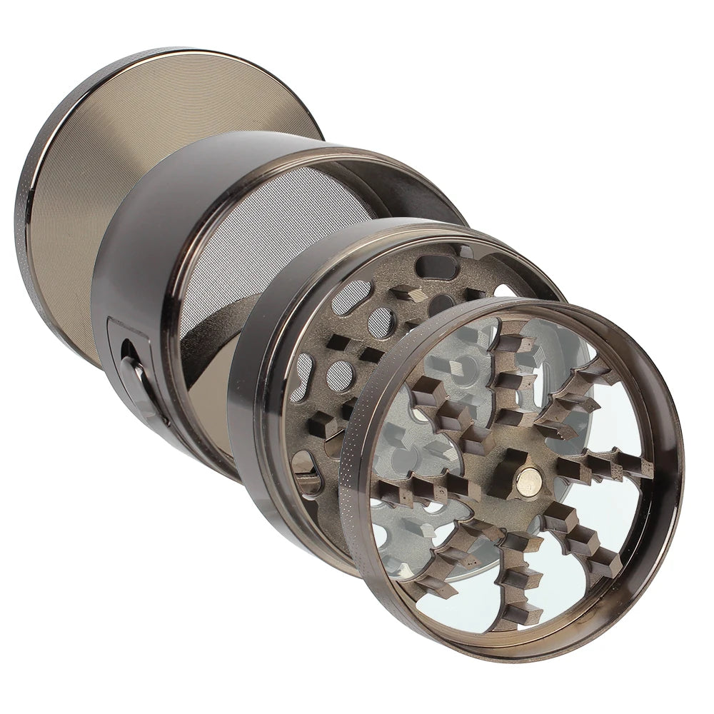 Smoking Herb Cutter 4-layer 63mm Herb Tobacco Grinder Zinc Alloy Manual Hand