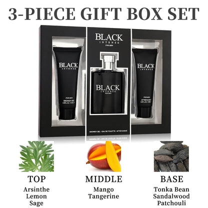 Men's Fragrance Set Men's Eau De Toilette Spray Shower Gel After Shave Gift Box, 1.7FL.OZ Perfume, 2.8FL.OZ Shower Gel, 2.8FL.OZ