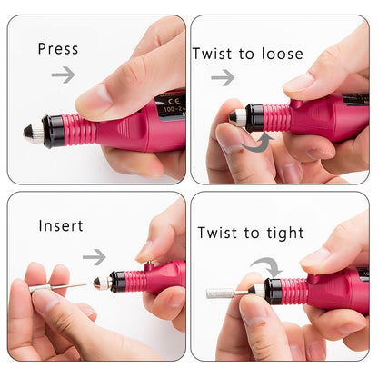 20000RPM Electric Nail Drill Machine Manicure Drill Pedicure Drill Salon Nail Drill Machine Professional Nail Drill Machine Set