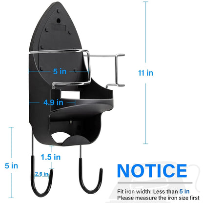Ironing Board Hanger Wall Mount Electric Iron Holder Ironing Board Storage Organizer Hanging Accessories for Laundry Rooms