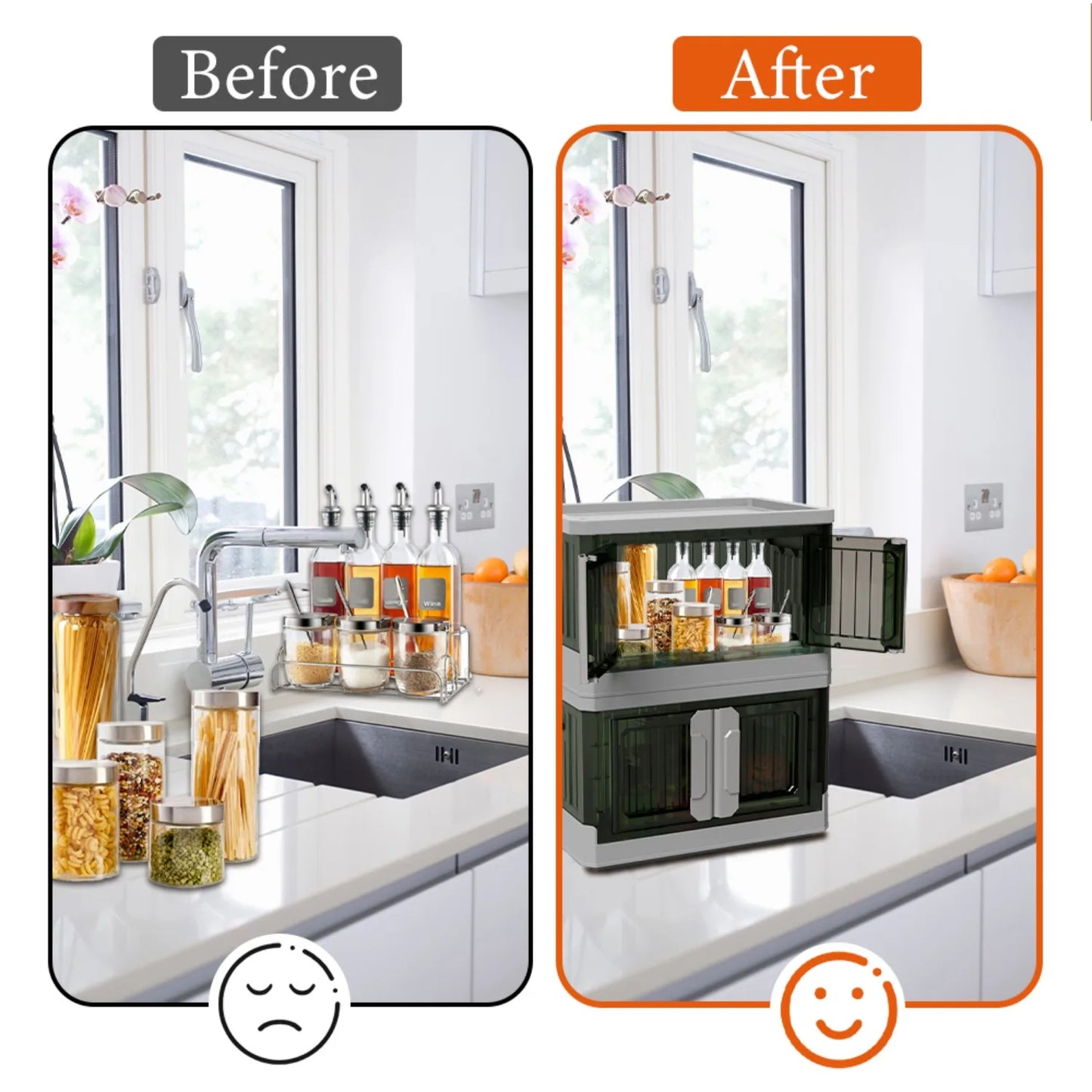 Collapsible Storage Bins, 2-Pack of Large Stackable Wheeled Clothing, Shoe, Bedroom, Office Organizer,  Foldable Containers