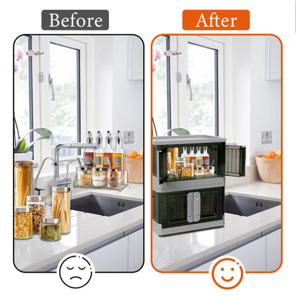 Collapsible Storage Bins, 2-Pack of Large Stackable Wheeled Clothing, Shoe, Bedroom, Office Organizer,  Foldable Containers