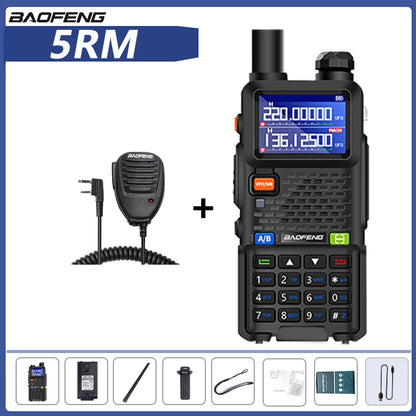 Baofeng 5RM Walkie Talkie UV-5RM Six-Band AM /FM VHF/UHF Ham Radio 999CH NOAA Wireless Copy Frequency Long Range Two Way Radios