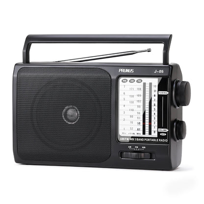 NOAA Weather AM FM Portable Radio with Best Reception, Transistor Radio, Battery Operated Radio by 3X D Cell Batteries AC Power