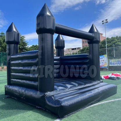 13x13ft Commercial grade white bounce house for party rentals Black color Halloween inflatable bouncy castle with air blower