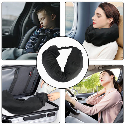 Soft Tube Neck Pillow Packable Portable U Shaped Pillow Fillable Clothes Neck Pillows Travel Neck Pillowcase