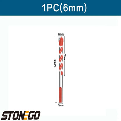 STONEGO 1PC/5PCS Multifunctional Drill Bits Ceramic Wall Tile Marble Glass Punching Hole Saw Drilling Bits 6mm/8mm/10mm/12mm