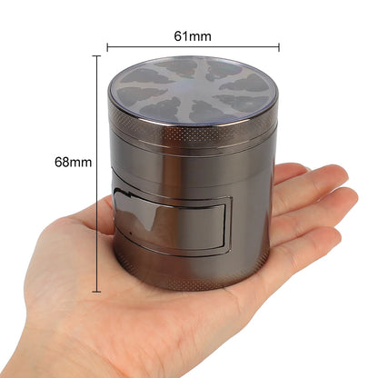 Smoking Herb Cutter 4-layer 63mm Herb Tobacco Grinder Zinc Alloy Manual Hand