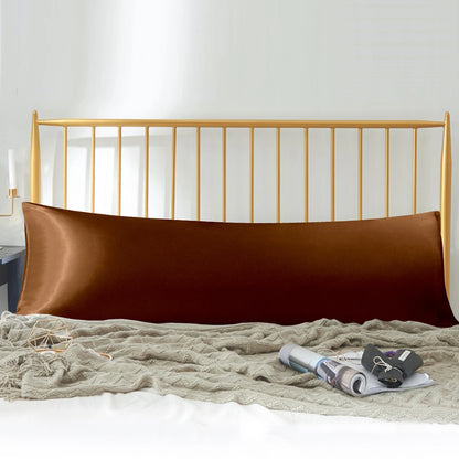 Ntbay Cool and Smooth Satin Long Body Pillowcase with Envelope Closure, Super Soft Body Pillow Cover for Hair and Skin