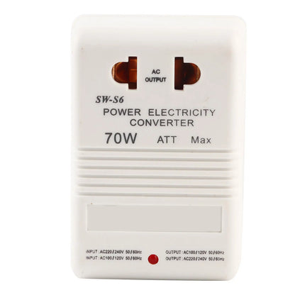 70W Dual Voltage Converter Transformer 110V/120V to 220V/240V with CN Standard Plug - Step-Up & Step-Down