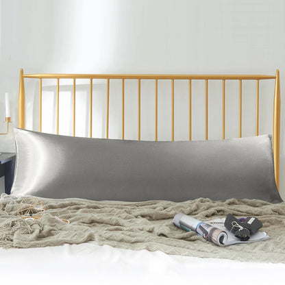Ntbay Cool and Smooth Satin Long Body Pillowcase with Envelope Closure, Super Soft Body Pillow Cover for Hair and Skin