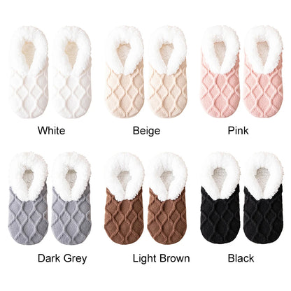 Winter Floor Socks Thermal Mens Slippers Socks Home Warm Women Socks Thickened Snow Socks Sleep Carpet Socks Non-slip Short Sock