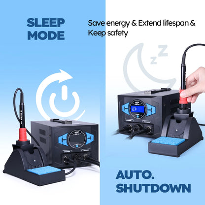 WEP 948D-III Desoldering Soldering Station 2-in-1 ESD Safe Soldering Iron 110W Fast-Heating Desoldering Suction Tin Gun 2024