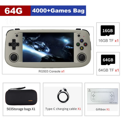 ANBERNIC RG503 RG351P Retro Video Game Console RK3326 Linux System PC Shell PS1 Game Player Portable Pocket HandheldGame Console